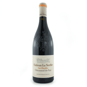 Bouteille de vin rouge du domaine Château La Nerthe, Châteauneuf-du-Pape rouge, Les Clavettes.