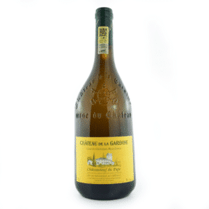 Bouteille de vin blanc du domaine Château de la Gardine, Châteauneuf-du-Pape blanc,