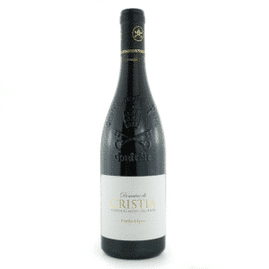 Bouteille de vin rouge du domaine de Cristia, Châteauneuf-du-Pape rouge, Vieilles Vignes