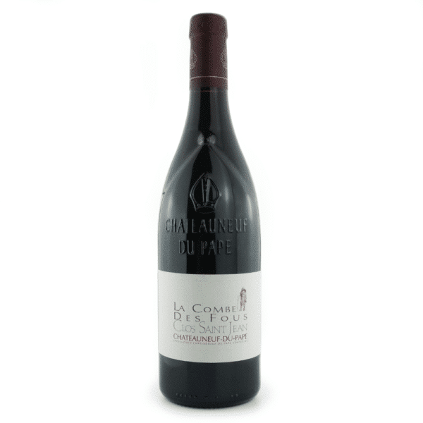 Bouteille de vin rouge du domaine Clos Saint Jean, Châteauneuf-du-Pape rouge, La Combe des Fous.