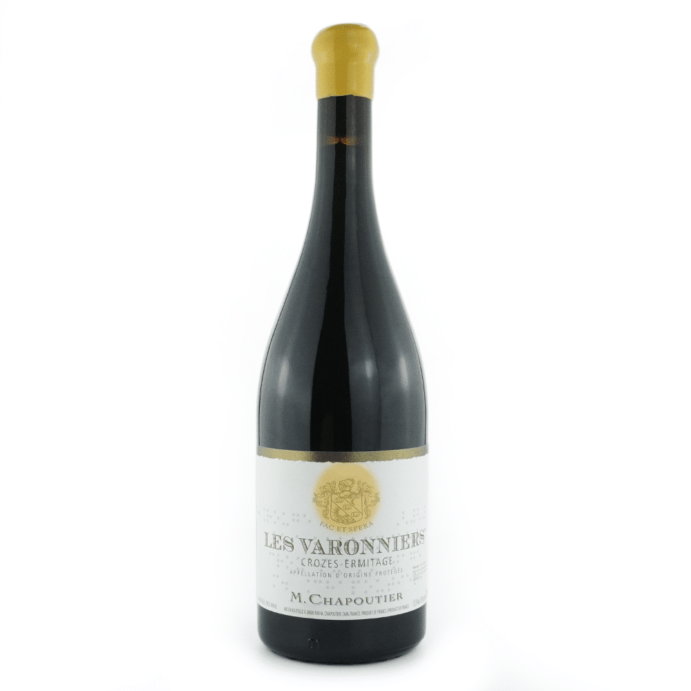 Bouteille de vin rouge du domaine M. Chapoutier, Crozes Ermitage rouge, Les Varonniers.