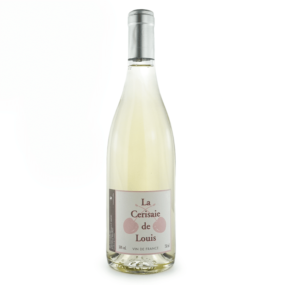 Bouteille de vin blanc du domaine Mas Saint Louis, Vin de France blanc, La Cerisaie de Louis.