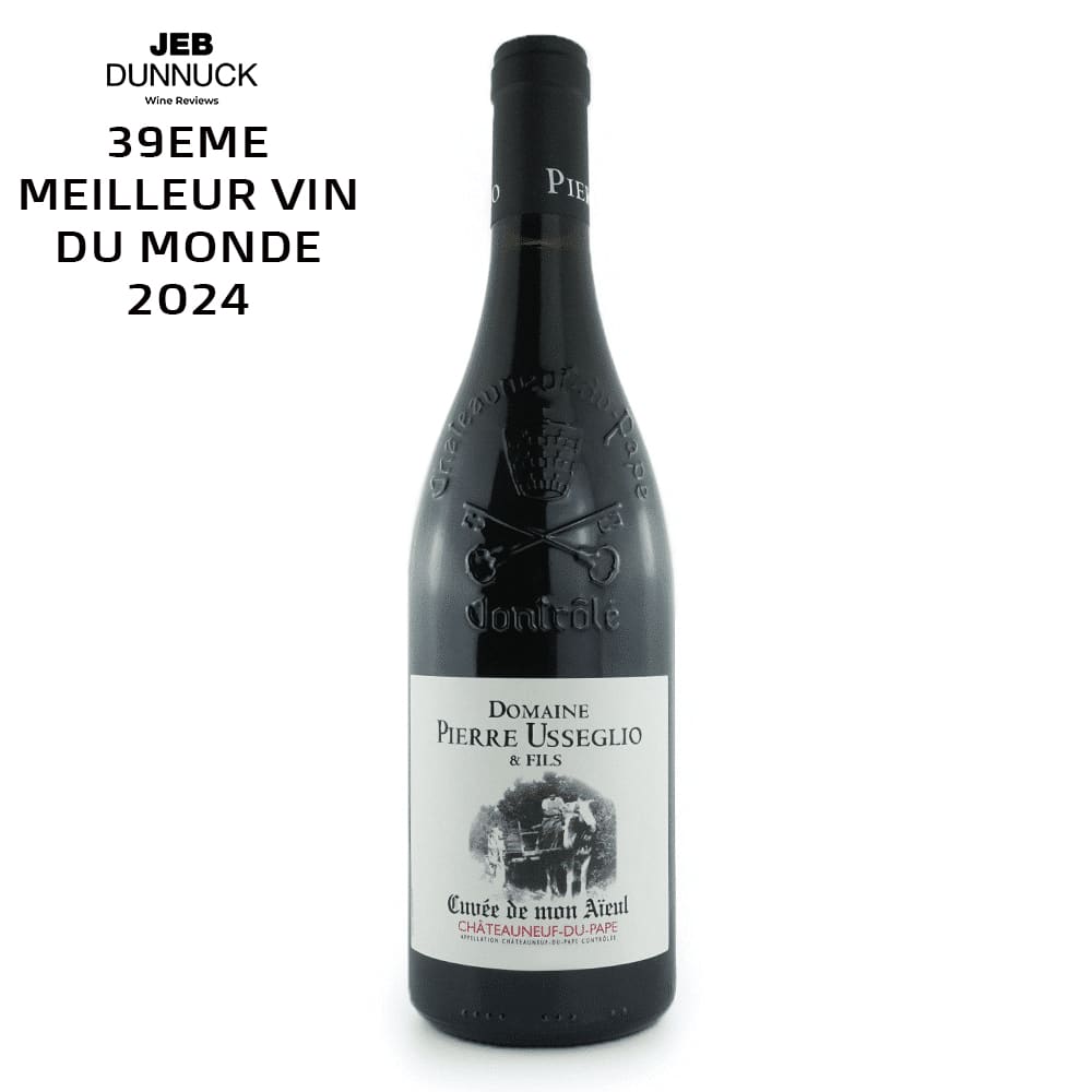 Bouteille de vin rouge du domaine Pierre Usseglio & Fils, Châteauneuf-du-Pape rouge, Cuvée de mon Aïeul