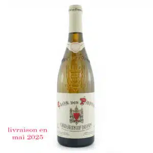 Bouteille de vin blanc du domaine Clos des papes, Châteauneuf-du-Pape blanc.